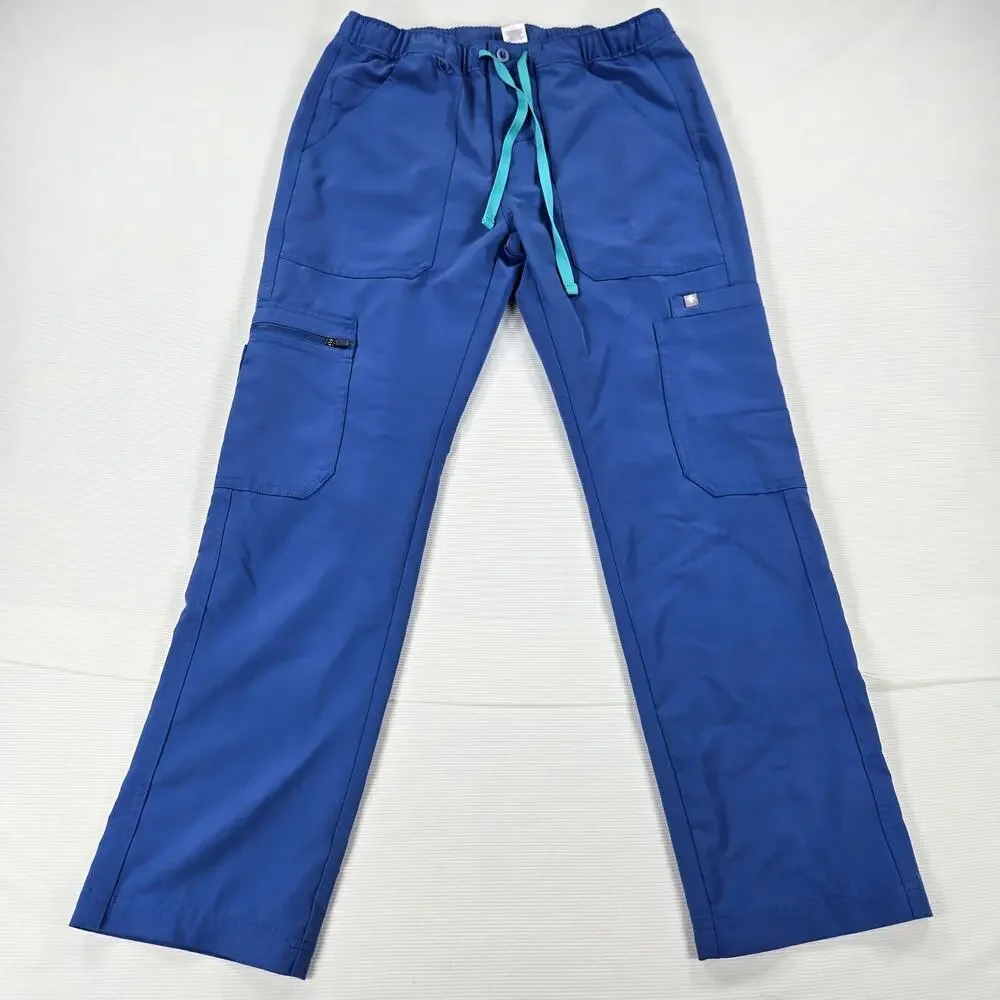 Figs Medical Healthcare Cairo Denim Blue‎ Scrub Pants Men's Size XS Short
